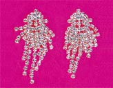 Crystal & Silver 'Cluster' Earrings