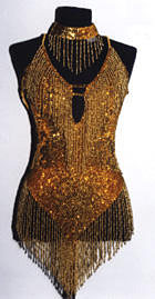 Copper Fringe Latin Dress