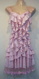 Pink Ruffle Latin Dress