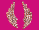 Crystal & Gold 'Wing' Earrings