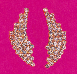 Crystal & Gold 'Wing' Earrings