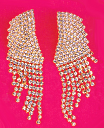 Crystal & Gold Dangle Earrings