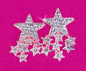 Crystal & Silver 'Stars' Earrings