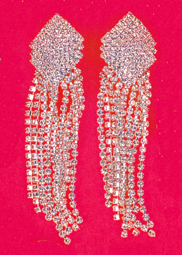 Long Crystal Dangle Earrings