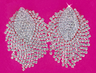 Large Crystal & Silver 'Burst' Earrings