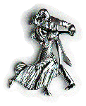 Tango Dancers Silver Pin